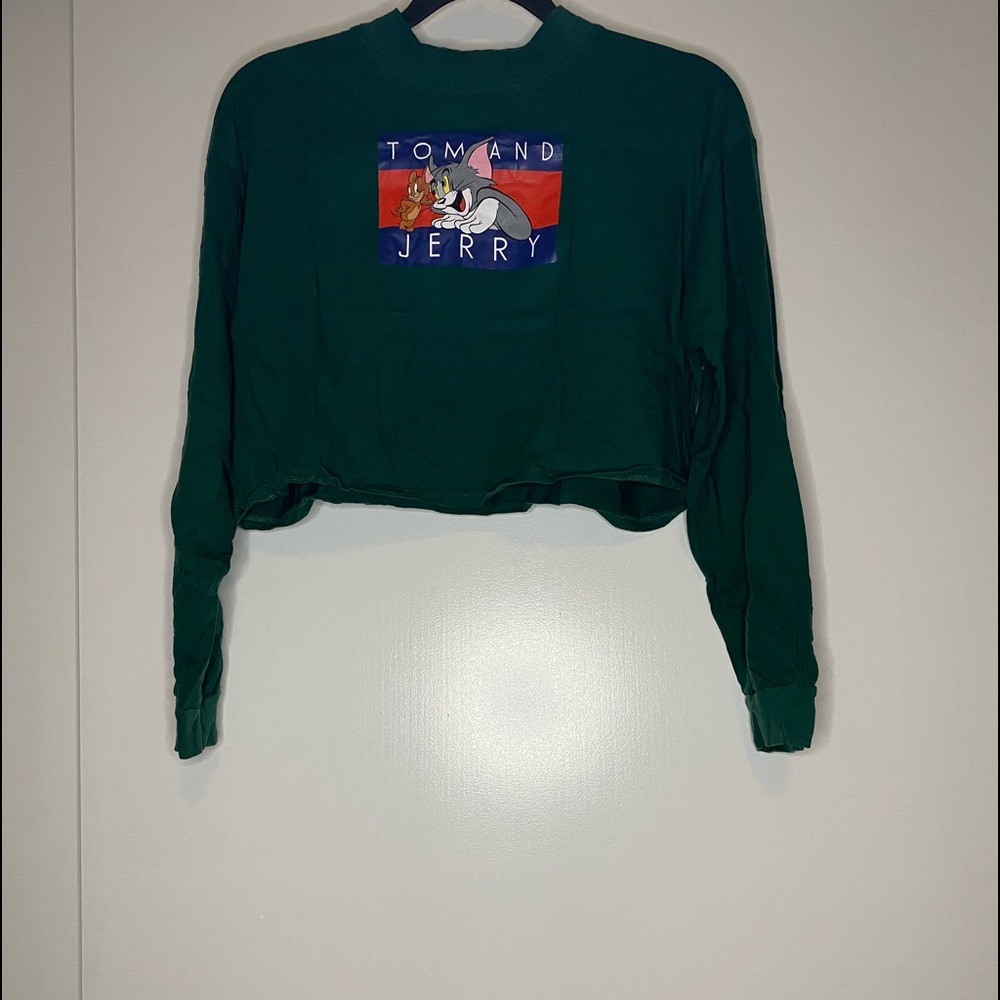 Tom and Jerry Long Sleeve Crop Top